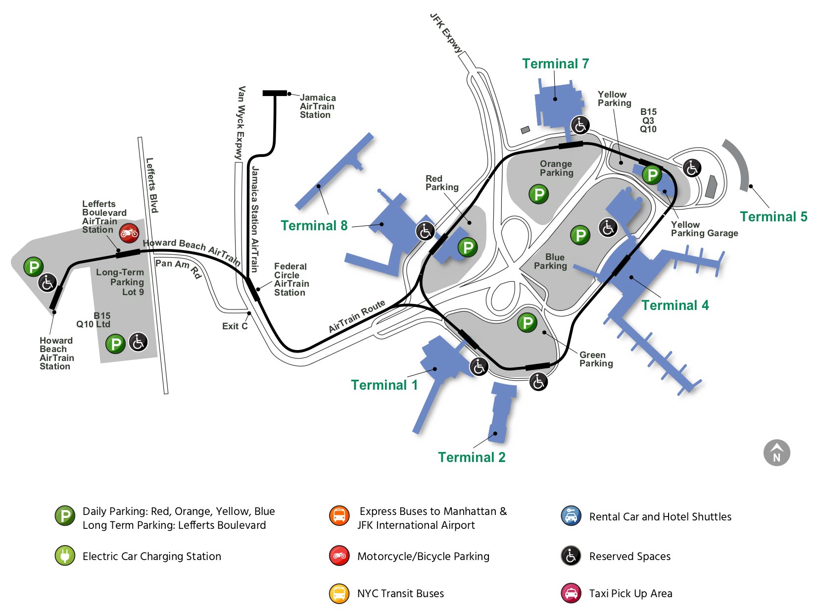 JFK Airport Parking Map
